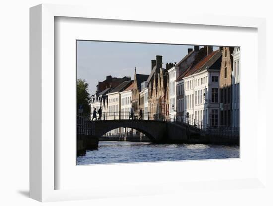 Old Buildings on Canal, Bruges, West Flanders, Belgium, Europe-Godong-Framed Photographic Print