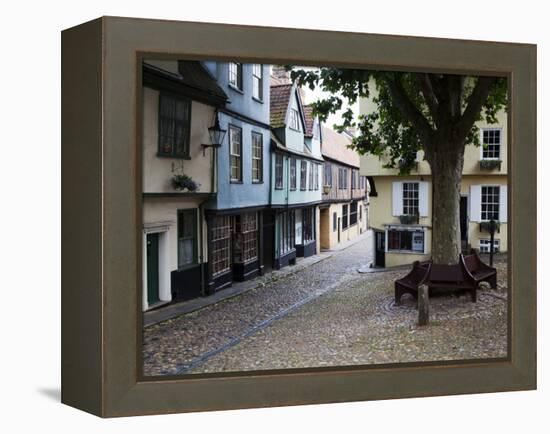 Old Buildings on Elm Hill, Norwich, Norfolk, England, United Kingdom, Europe-Mark Sunderland-Framed Premier Image Canvas