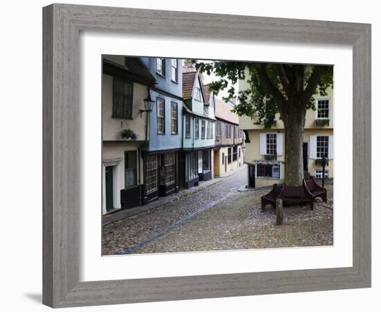 Old Buildings on Elm Hill, Norwich, Norfolk, England, United Kingdom, Europe-Mark Sunderland-Framed Photographic Print