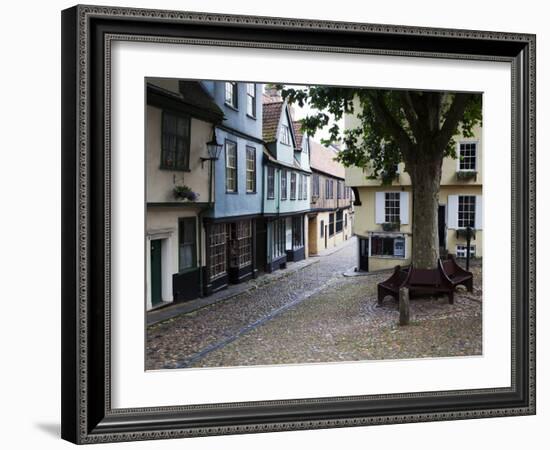 Old Buildings on Elm Hill, Norwich, Norfolk, England, United Kingdom, Europe-Mark Sunderland-Framed Photographic Print