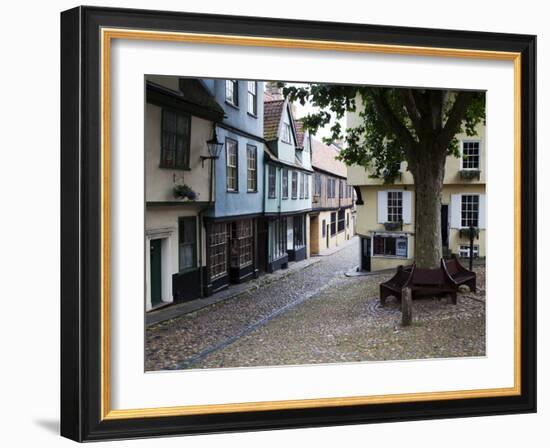 Old Buildings on Elm Hill, Norwich, Norfolk, England, United Kingdom, Europe-Mark Sunderland-Framed Photographic Print