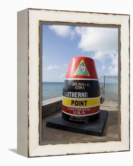 Old Buoy Used as Marker for the Furthest Point South in the United States, Key West, Florida, USA-R H Productions-Framed Premier Image Canvas