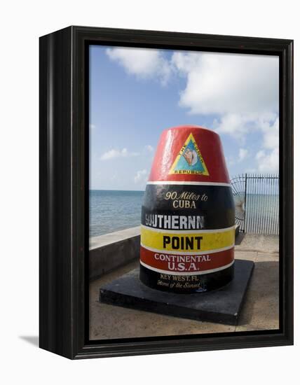 Old Buoy Used as Marker for the Furthest Point South in the United States, Key West, Florida, USA-R H Productions-Framed Premier Image Canvas