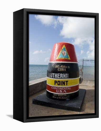 Old Buoy Used as Marker for the Furthest Point South in the United States, Key West, Florida, USA-R H Productions-Framed Premier Image Canvas
