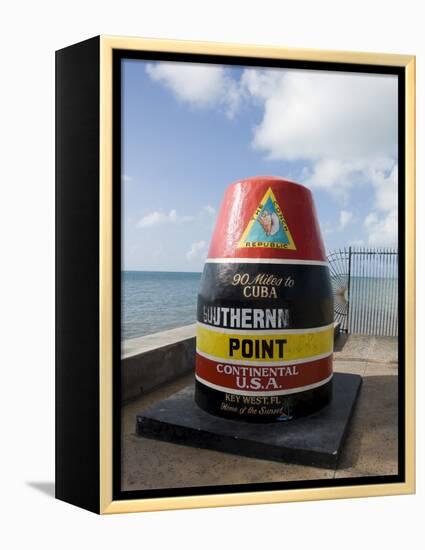 Old Buoy Used as Marker for the Furthest Point South in the United States, Key West, Florida, USA-R H Productions-Framed Premier Image Canvas