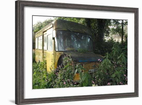 Old Bus in Woodland-Clive Nolan-Framed Photographic Print