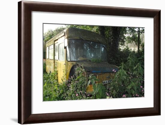 Old Bus in Woodland-Clive Nolan-Framed Photographic Print