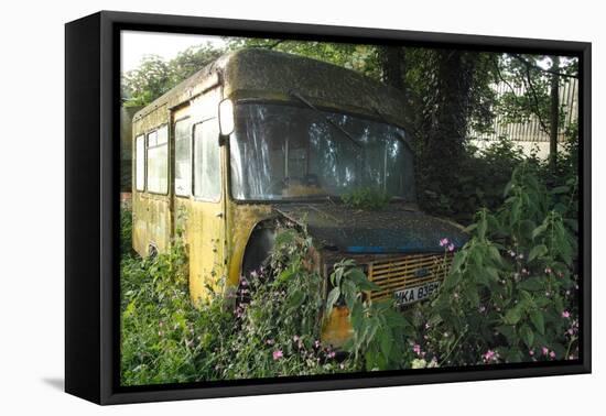 Old Bus in Woodland-Clive Nolan-Framed Premier Image Canvas