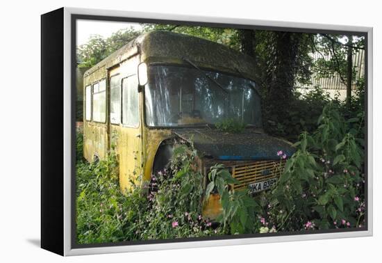 Old Bus in Woodland-Clive Nolan-Framed Premier Image Canvas