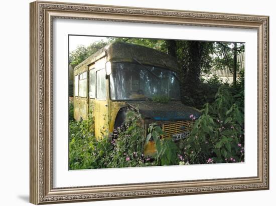 Old Bus in Woodland-Clive Nolan-Framed Photographic Print