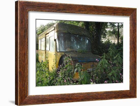 Old Bus in Woodland-Clive Nolan-Framed Photographic Print