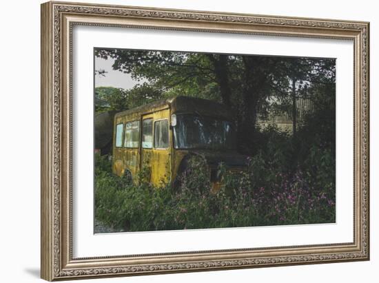 Old Bus in Woodland-Clive Nolan-Framed Photographic Print