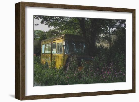 Old Bus in Woodland-Clive Nolan-Framed Photographic Print