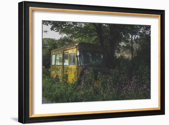 Old Bus in Woodland-Clive Nolan-Framed Photographic Print