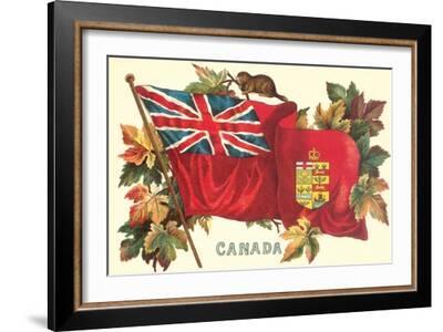 'Old Canadian Flag' Art Print | Art.com