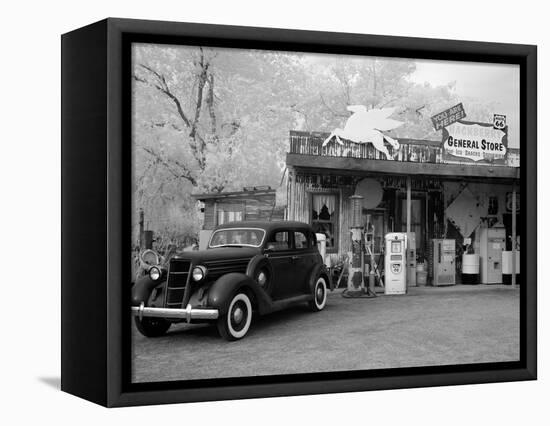 Old Car and Gas Pump-Hackberry General Store-Carol Highsmith-Framed Stretched Canvas