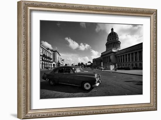 Old Car BW-István Nagy-Framed Photographic Print