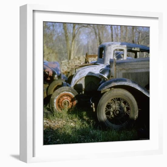 Old Cars in a Junk Yard-Walker Evans-Framed Photographic Print