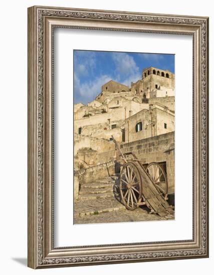 Old Cart in the Sassi Area of Matera, Basilicata, Italy, Europe-Martin-Framed Photographic Print