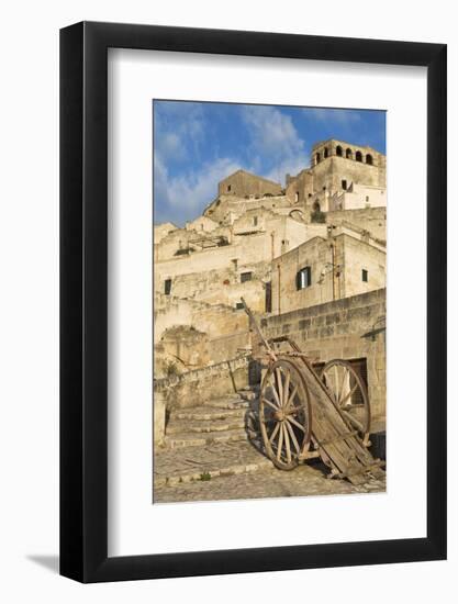 Old Cart in the Sassi Area of Matera, Basilicata, Italy, Europe-Martin-Framed Photographic Print