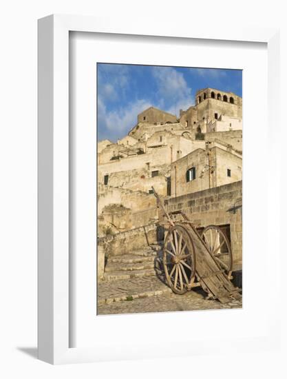 Old Cart in the Sassi Area of Matera, Basilicata, Italy, Europe-Martin-Framed Photographic Print