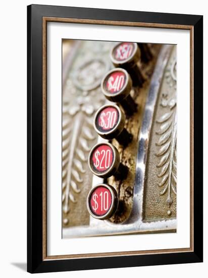 Old Cash Register-leaf-Framed Art Print