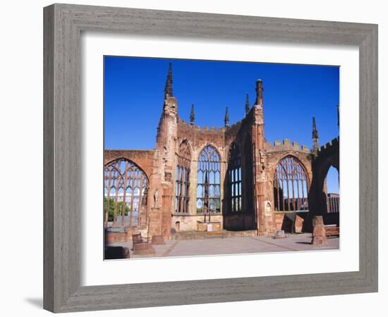 Old Cathedral (Bombed in 2nd World War), Coventry, Warwickshire, UK-David Hughes-Framed Photographic Print