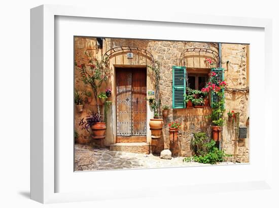 Old Charming Streets Spain-null-Framed Art Print