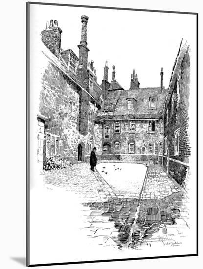 'Old Charterhouse: In Washhouse Court', 1886-Joseph Pennell-Mounted Giclee Print