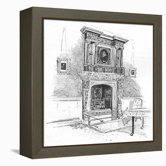 'Old Charterhouse: Mantelpiece in the Master's Lodge', 1886-Joseph Pennell-Framed Premier Image Canvas