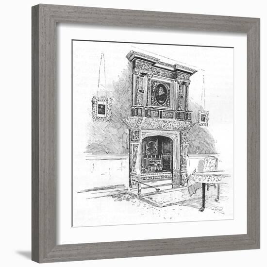 'Old Charterhouse: Mantelpiece in the Master's Lodge', 1886-Joseph Pennell-Framed Giclee Print