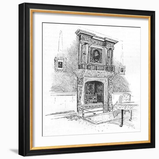 'Old Charterhouse: Mantelpiece in the Master's Lodge', 1886-Joseph Pennell-Framed Giclee Print