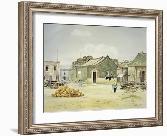 Old China, Village in Hong Kong, New Territories 1971-Lydia de Burgh-Framed Giclee Print