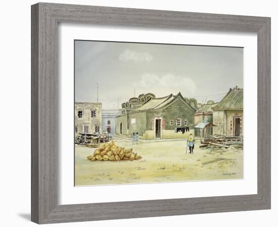 Old China, Village in Hong Kong, New Territories 1971-Lydia de Burgh-Framed Giclee Print