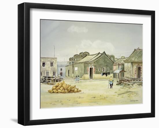 Old China, Village in Hong Kong, New Territories 1971-Lydia de Burgh-Framed Giclee Print