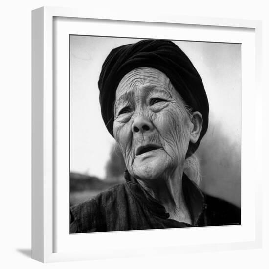 Old Chinese Peasant Woman-Carl Mydans-Framed Photographic Print