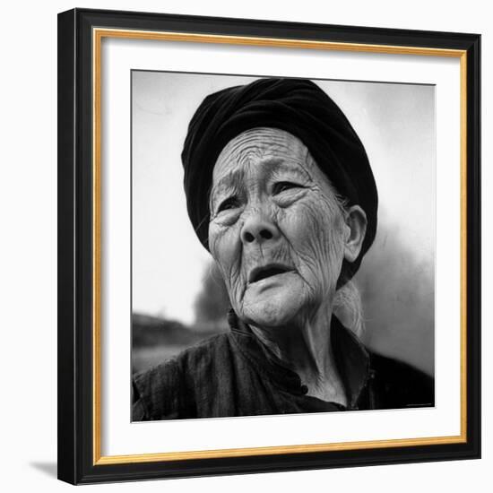 Old Chinese Peasant Woman-Carl Mydans-Framed Photographic Print