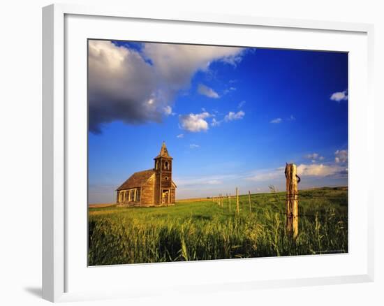 Old Church at Dooley Ghost Town Site, Montana, USA-Chuck Haney-Framed Photographic Print