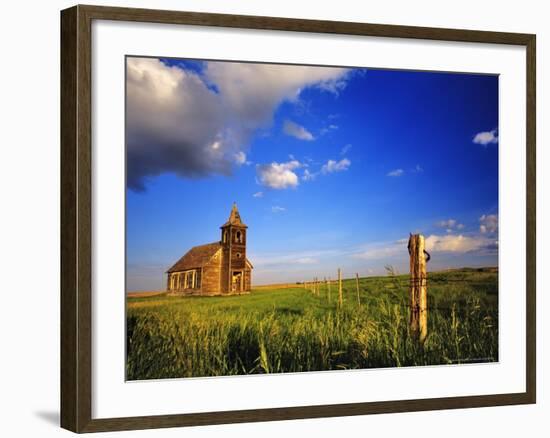 Old Church at Dooley Ghost Town Site, Montana, USA-Chuck Haney-Framed Photographic Print