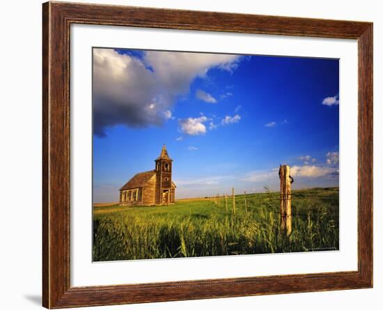 Old Church at Dooley Ghost Town Site, Montana, USA-Chuck Haney-Framed Photographic Print