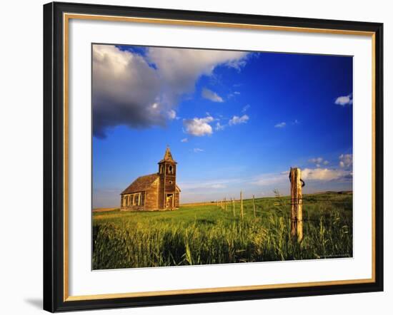 Old Church at Dooley Ghost Town Site, Montana, USA-Chuck Haney-Framed Photographic Print