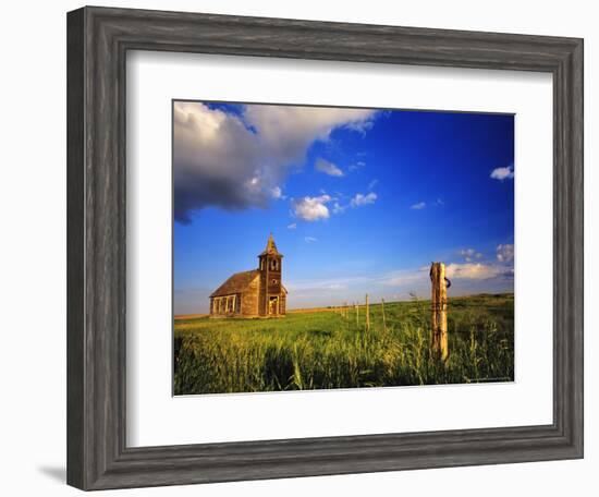 Old Church at Dooley Ghost Town Site, Montana, USA-Chuck Haney-Framed Photographic Print