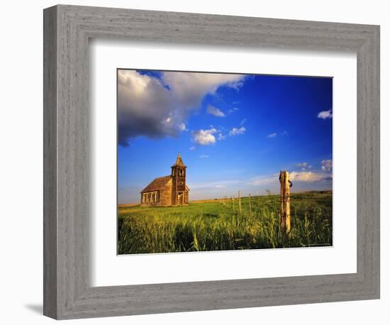 Old Church at Dooley Ghost Town Site, Montana, USA-Chuck Haney-Framed Photographic Print