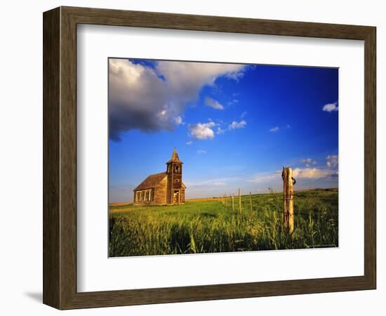 Old Church at Dooley Ghost Town Site, Montana, USA-Chuck Haney-Framed Photographic Print