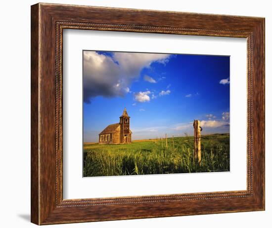 Old Church at Dooley Ghost Town Site, Montana, USA-Chuck Haney-Framed Photographic Print