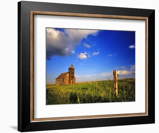 Old Church at Dooley Ghost Town Site, Montana, USA-Chuck Haney-Framed Photographic Print