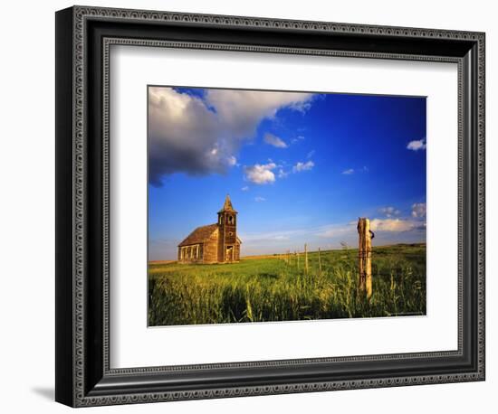 Old Church at Dooley Ghost Town Site, Montana, USA-Chuck Haney-Framed Photographic Print