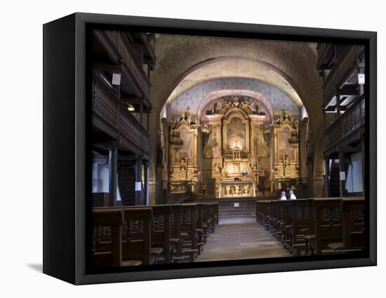 Old Church in St. Etienne De Baigorry, Basque Country, Pyrenees-Atlantiques, Aquitaine, France-R H Productions-Framed Premier Image Canvas