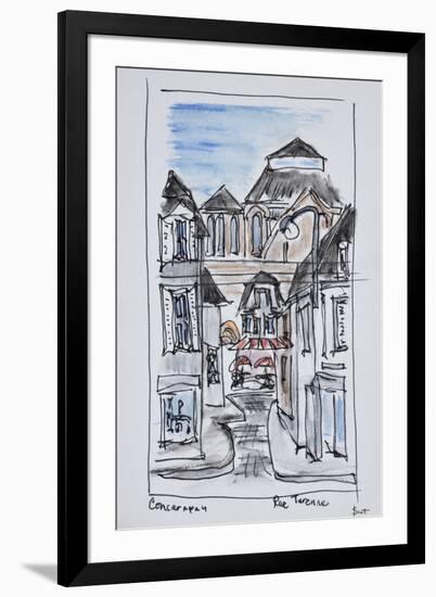 Old church of Concarneau along Rue Turenne, Brittany, France-Richard Lawrence-Framed Premium Photographic Print