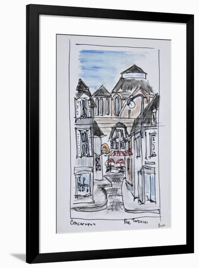 Old church of Concarneau along Rue Turenne, Brittany, France-Richard Lawrence-Framed Premium Photographic Print